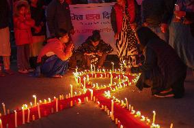 Candlelight Vigil On The Eve Of AIDS Day In Nepal