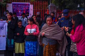 Candlelight Vigil On The Eve Of AIDS Day In Nepal