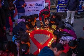 Candlelight Vigil On The Eve Of AIDS Day In Nepal