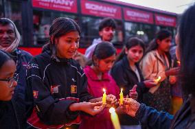 Candlelight Vigil On The Eve Of AIDS Day In Nepal