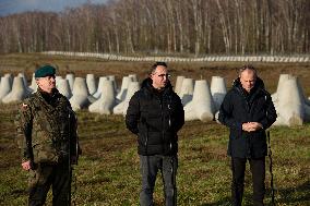 Polish PM Visits First Stage Of The 'East Shield' Near Border With Russia.