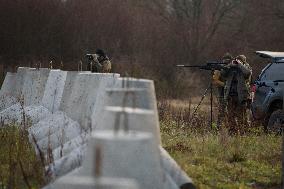 Polish PM Visits First Stage Of The 'East Shield' Near Border With Russia.