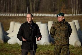 Polish PM Visits First Stage Of The 'East Shield' Near Border With Russia.