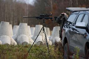 Polish PM Visits First Stage Of The 'East Shield' Near Border With Russia.