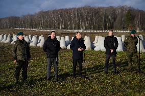 Polish PM Visits First Stage Of The 'East Shield' Near Border With Russia.