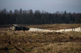 Polish PM Visits First Stage Of The 'East Shield' Near Border With Russia.