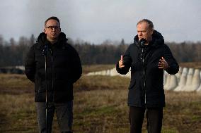 Polish PM Visits First Stage Of The 'East Shield' Near Border With Russia.