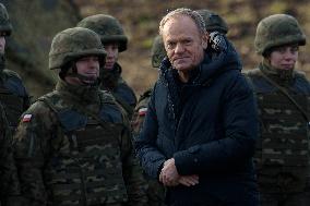 Polish PM Visits First Stage Of The 'East Shield' Near Border With Russia.