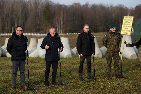 Polish PM Visits First Stage Of The 'East Shield' Near Border With Russia.