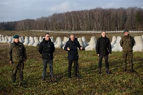 Polish PM Visits First Stage Of The 'East Shield' Near Border With Russia.