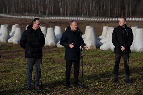 Polish PM Visits First Stage Of The 'East Shield' Near Border With Russia.