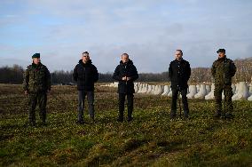 Polish PM Visits First Stage Of The 'East Shield' Near Border With Russia.