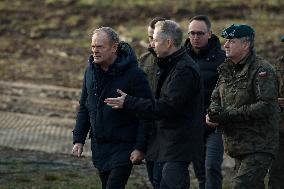 Polish PM Visits First Stage Of The 'East Shield' Near Border With Russia.