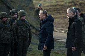 Polish PM Visits First Stage Of The 'East Shield' Near Border With Russia.