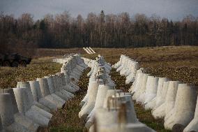 Polish PM Visits First Stage Of The 'East Shield' Near Border With Russia.