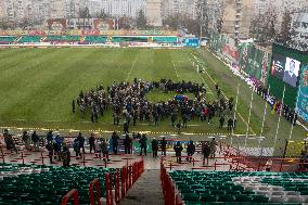 Funeral Ceremony For Ukrainian Serviceman And A Founder Of FC Obolon's Ultras Movement Pavlo Vedybida