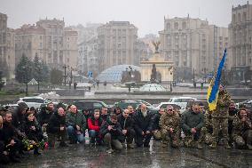 Funeral Ceremony For Ukrainian Serviceman And A Founder Of FC Obolon's Ultras Movement Pavlo Vedybida