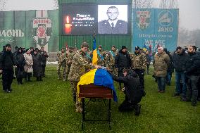 Funeral Ceremony For Ukrainian Serviceman And A Founder Of FC Obolon's Ultras Movement Pavlo Vedybida