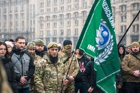 Funeral Ceremony For Ukrainian Serviceman And A Founder Of FC Obolon's Ultras Movement Pavlo Vedybida