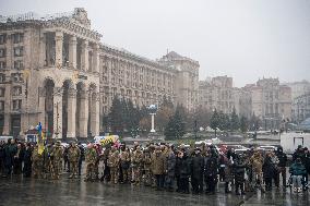 Funeral Ceremony For Ukrainian Serviceman And A Founder Of FC Obolon's Ultras Movement Pavlo Vedybida