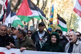 National Pro-Palestinian Demonstration In Rome