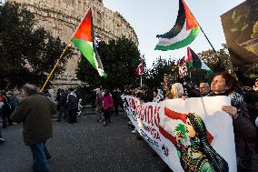 National Pro-Palestinian Demonstration In Rome