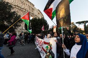 National Pro-Palestinian Demonstration In Rome