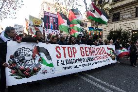 National Pro-Palestinian Demonstration In Rome