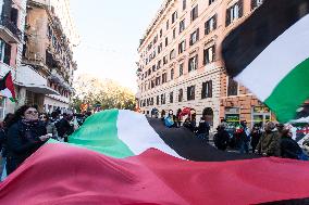 National Pro-Palestinian Demonstration In Rome