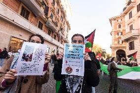 National Pro-Palestinian Demonstration In Rome