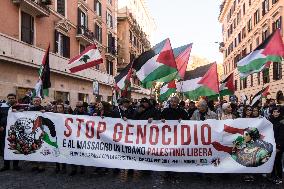 National Pro-Palestinian Demonstration In Rome