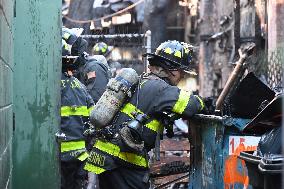 Large Fire Impacts Several Businesses In A Strip Mall On Small Business Saturday In The Rego Park Section Of Queens New York