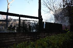 Large Fire Impacts Several Businesses In A Strip Mall On Small Business Saturday In The Rego Park Section Of Queens New York