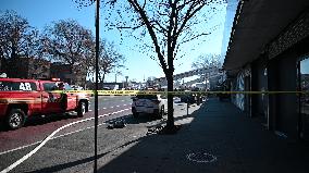 Large Fire Impacts Several Businesses In A Strip Mall On Small Business Saturday In The Rego Park Section Of Queens New York