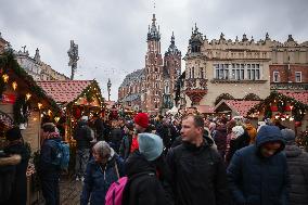 Christmas Market In Krakow, Poland