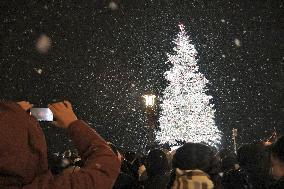 Giant Xmas tree in northern Japan