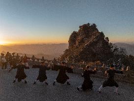 Tai Chi At A Martial Arts School - China