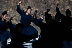 Tai Chi At A Martial Arts School - China