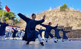 Tai Chi At A Martial Arts School - China