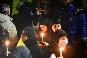 Mourners Hold Vigil for Hezbollah Chief Hassan Nasrallah in Beirut Suburb