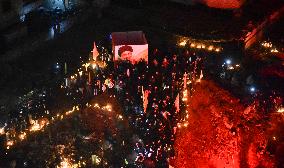 Mourners Hold Vigil for Hezbollah Chief Hassan Nasrallah in Beirut Suburb