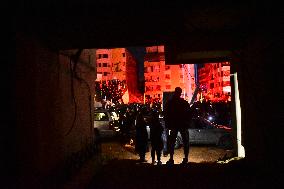 Mourners Hold Vigil for Hezbollah Chief Hassan Nasrallah in Beirut Suburb