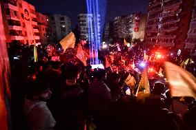 Mourners Hold Vigil for Hezbollah Chief Hassan Nasrallah in Beirut Suburb