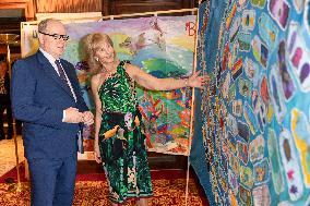 NO TABLOID - Prince Albert II At The First Edition Of Flowers4art - Monaco