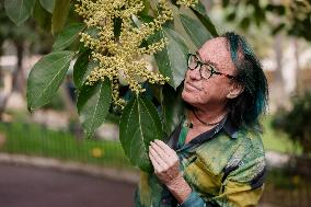 Patrick Blanc Poses At The First edition of Flowers4art - Monaco