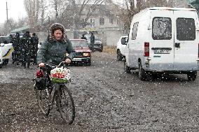 Aftermath of Russian missile strike in Dnipropetrovsk region