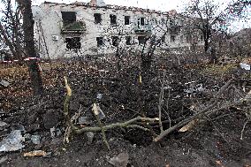 Aftermath of Russian missile strike in Dnipropetrovsk region