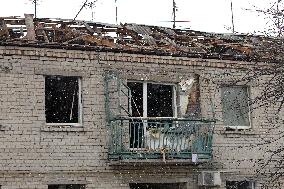 Aftermath of Russian missile strike in Dnipropetrovsk region