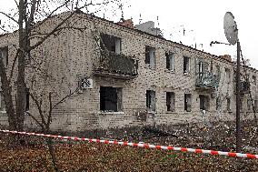 Aftermath of Russian missile strike in Dnipropetrovsk region