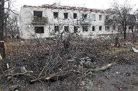 Aftermath of Russian missile strike in Dnipropetrovsk region